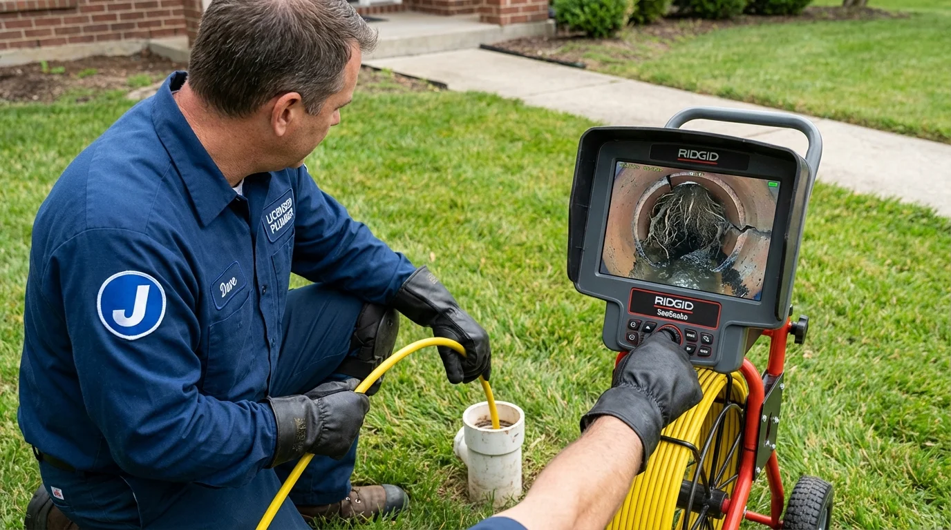 Sewer camera inspection being performed by Johns Plumbing LLC in Cottonport